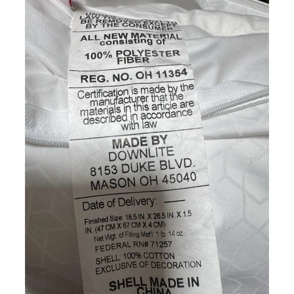 Hotel Collection Primaloft Luxury Down Alternative Firm Standard/ Queen Pillow